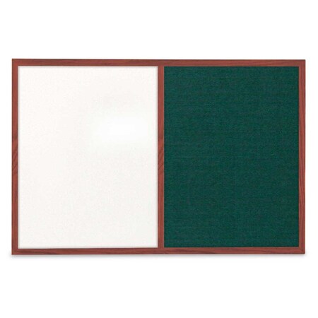 United Visual Products Slim Style Indoor Enclosed Corkboard, 36", UV504SC-BLACK-FORBO UV504SC-BLACK-FORBO